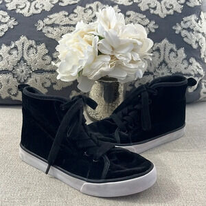 GYMBOREE Size 11‎ Black Velvet High Top Sneakers